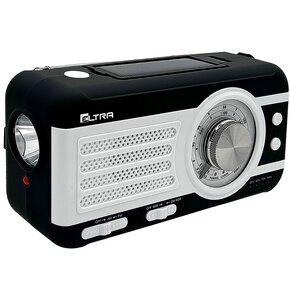 Radio ELTRA Biwak Solarne Przenośne Czarno-białe