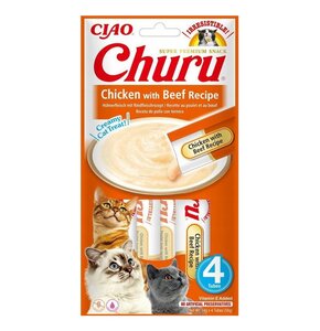 Przysmak dla kota INABA Ciao Churu Kurczak z wołowiną (4 x 14 g)