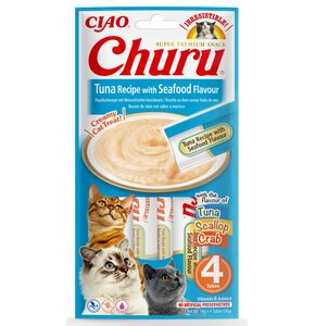 Przysmak dla kota INABA Churu Tuńczyk z owocami morza (4 x 14g)