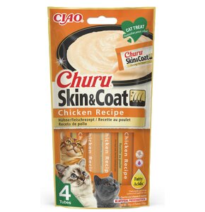 Przysmak dla kota INABA Churu Skin&Coat Kurczak (4 x 14 g)