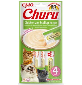 Przysmak dla kota INABA Churu Kurczak z przegrzebkiem 4 x 14 g