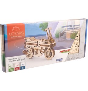 Zabawka drewniana UGEARS Mechaniczne modele 3D Moto Compact 70168 (192 elementy)