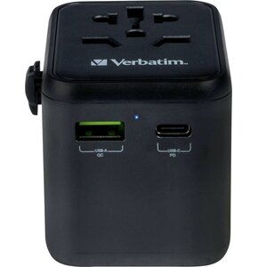 Adapter podróżny VERBATIM UTA-02 1 x USB 1 x USB-C (Globalny)