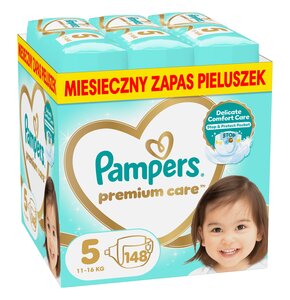 Pieluchy PAMPERS Premium Care Monthly Box 5 Junior (148 szt.)