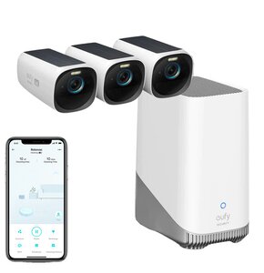 Kamera EUFY eufyCam 3 Zewnętrzna, Wi-Fi (3 szt.) + Stacja bazowa