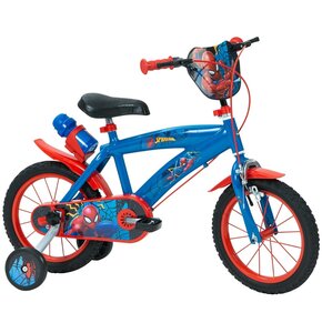 Rower dziecięcy HUFFY Spider-Man 14 cali dla chłopca Niebiesko-czerwony