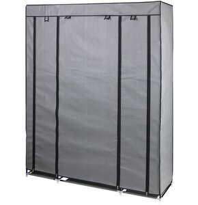 Szafa tekstylna SASKA GARDEN 28873 (175 x 133 x 43 cm) Ciemnoszary