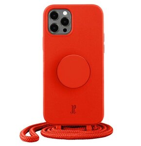 Etui JUST ELEGANCE PopGrip do Apple iPhone 12/12 Pro Czerwony