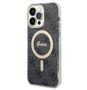 Etui GUESS 4G MagSafe do iPhone 14 Pro Max Czarny
