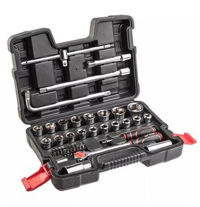 Zestaw kluczy nasadowych TOP TOOLS 38D550 1/2, 1/4 cala (47 elementów)
