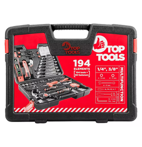 Zestaw narzędziowy TOP TOOLS 1/4, 3/8 (194 szt.)