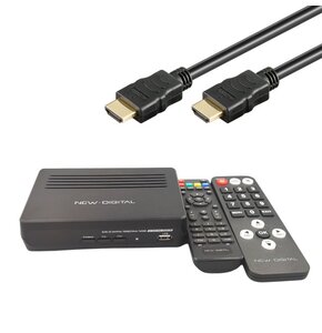 Dekoder NEW DIGITAL T2 265 HD Senior DVB-T2/HEVC/H.265 + Kabel HDMI - HDMI GOOBAY 1.5 m