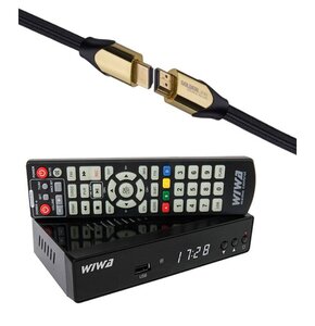 Dekoder WIWA H.265 Maxx DVB-T2/HEVC/H.265 + Kabel HDMI - HDMI GÖTZE&JENSEN GOLDENLINE 1.5 m