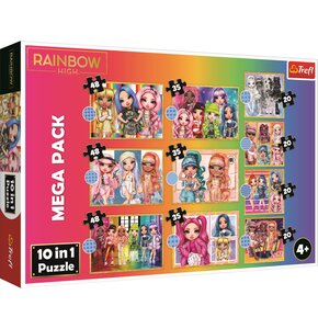 Puzzle TREFL Rainbow High Kolekcja modnych laleczek 10w1 96000 (329 elementów)