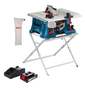 Pilarka stołowa BOSCH Professional GTS 18V-216 0601B44002 + Ładowarka BOSCH Professional GAL 18V-40 1600A019RJ + Akumulator BOSCH Professional GBA 1600Z00036 2Ah 18V
