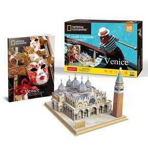 Puzzle 3D CUBIC FUN National Geographic Wenecja Plac Św. Marka 306-DS0980H (107 elementów)