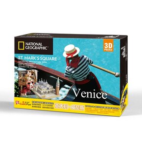 Puzzle 3D CUBIC FUN National Geographic Wenecja Plac Św. Marka DS0980H (107 elementów)