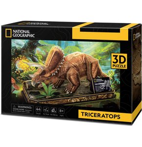 Puzzle 3D CUBIC FUN National Geographic Triceratops 306-DS1052H (44 elementy)
