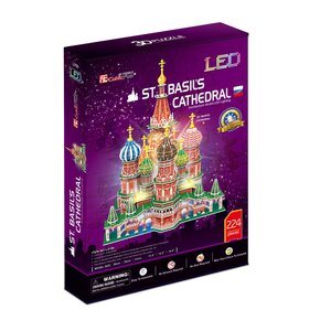 Puzzle 3D CUBIC FUN LED Katedra Św. Bazyla L519H (128 elementów)