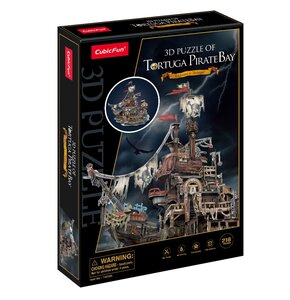 Puzzle 3D CUBIC FUN Statki Zatoka Piratów T4039H (218 elementów)