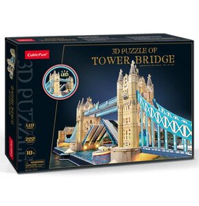 Puzzle 3D CUBIC FUN LED Tower Bridge L531H (222 elementów)