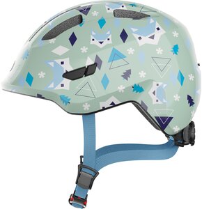 Kask rowerowy ABUS Smiley 3.0 LED Nordic Zielono-niebieski dla Dzieci (rozmiar S)