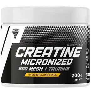 Monohydrat kreatyny TREC NUTRITION Creatine Micronized 200 Mesh + Taurine (200 g)