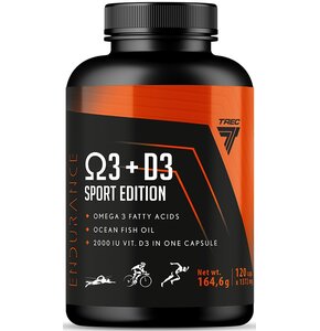 Kompleks witamin TREC NUTRITION Omega 3 + D3 Sport Edition (120 kapsułek)