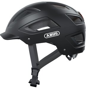Kask rowerowy ABUS Hyban 2.0 Velvet Czarny Miejski z lampką (rozmiar M)