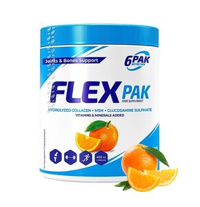 Suplement na stawy 6PAK Flex Pak Pomarańczowy (400 g)