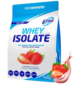 Odżywka białkowa 6PAK Whey Isolate Truskawkowy (700 g)