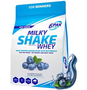 Odżywka białkowa 6PAK Milky Shake Whey Jagodowy (1800 g)