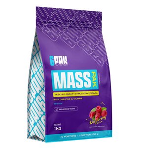 Gainer 6PAK Mass Pak Malinowy (1000 g)