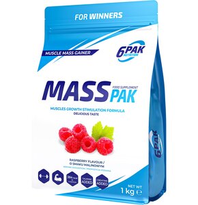Gainer 6PAK Mass Pak Malinowy (1000 g)