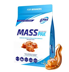 Gainer 6PAK Mass Pak Słony karmel (1000 g)
