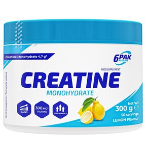 Monohydrat kreatyny 6PAK Cytrynowy (300 g)
