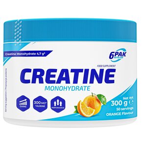 Monohydrat kreatyny 6PAK Pomarańczowy (300 g)