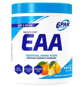 Aminokwasy EAA 6PAK Cytrynowo-pomarańczowy (400 g)