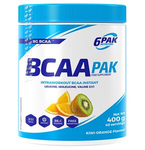Aminokwasy BCAA 6PAK Pak Kiwi-pomarańczowy (400 g)