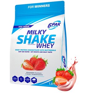 Odżywka białkowa 6PAK Milky Shake Whey Truskawkowy (1800 g)