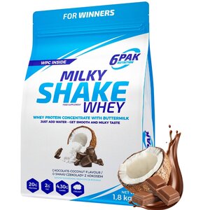 Odżywka białkowa 6PAK Milky Shake Whey Czekoladowo-kokosowy (1800 g)