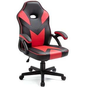 Fotel MIRPOL Pixel Czarno-czerwony