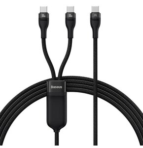 Kabel USB-C - 2 x USB-C BASEUS Flash Series 100W 1.5 m Czarny