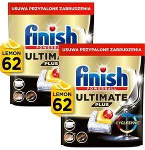 Kapsułki do zmywarek FINISH Powerball Ultimate Plus All in 1 Lemon - 124 szt.