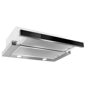 Okap TOFLESZ Vega Glass 60 cm Czarne szkło 282.4m3/h 63dB klasa C
