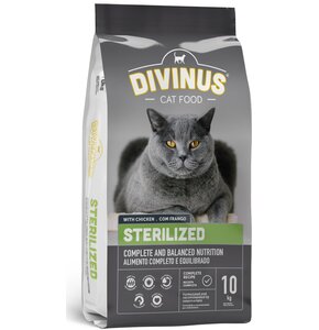 Karma dla kota DIVINUS Cat Sterilized Kurczak 10 kg