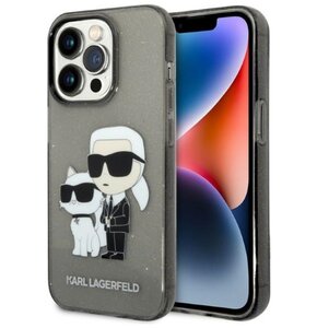 Etui KARL LAGERFELD Glitter Karl&Choupette do Apple iPhone 14 Pro Czarny