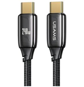Kabel USB-C - USB-C USAMS SJ580USB01 240W 1.2 m Czarny