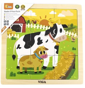 Puzzle VIGA Na podkładce: Krowa 44623 (9 elementów)