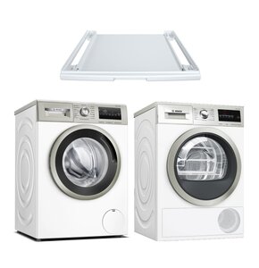 Pralka BOSCH WAN282MXPL 8kg 1400 obr + Suszarka BOSCH WTM852MSPL + Łącznik BOSCH WTZ27400